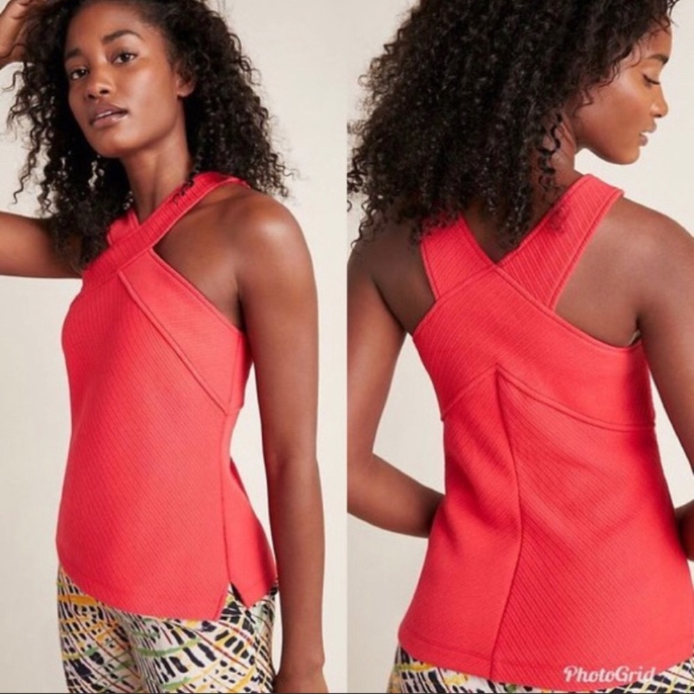 Anthropologie cross front halter NWT